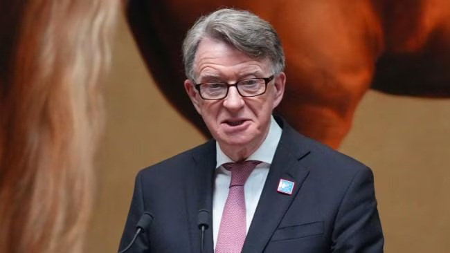 Former British ambassador to U.S. arrested on suspicion of misconduct