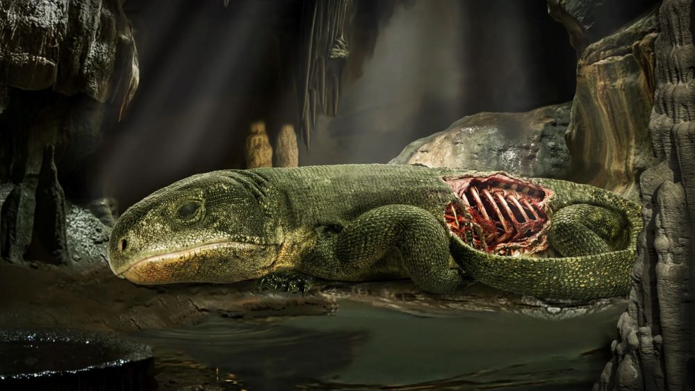 Ancient reptile fossil reveals how breathing on land first began