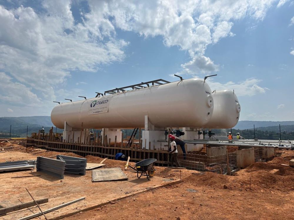 Rwanda’s major cooking gas storage project reaches 70% completion