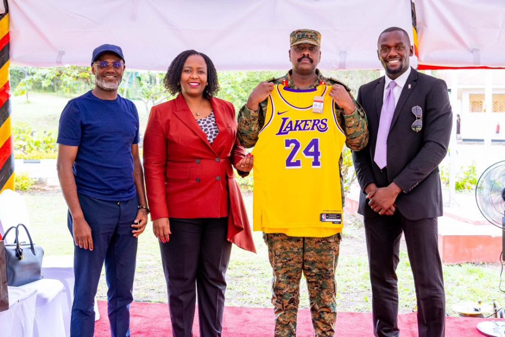 Gen. Muhoozi, Clare Akamanzi discuss basketball development in Uganda